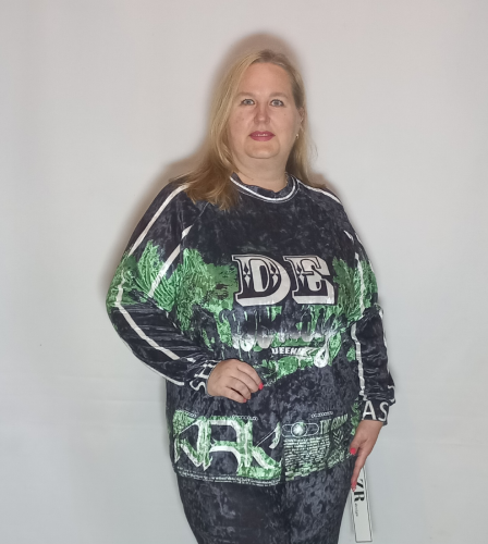 Лонгслив велюр "2633DE" (Корея, разные  фабрики) — размеры ЕДИНЫЙ