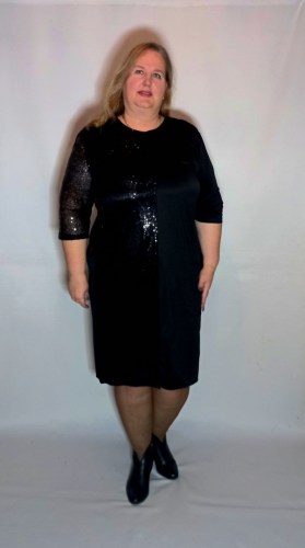 Платье "Лиза", черное (Киргизия, разные фабрики) — размеры 70