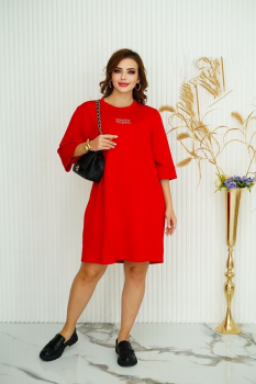 платье - туника "Мили" ( алый) платье - туника "Мили" ( алый)
