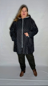 кардиган  "Джинс" черный горох