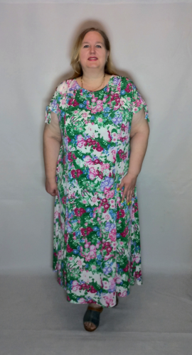 Платье трикотажное "Вальс"( цвет 9 ) (Smart-Woman, Россия) — размеры 64-66, 68-70, 72-74, 76-78, 80-82, 84-86